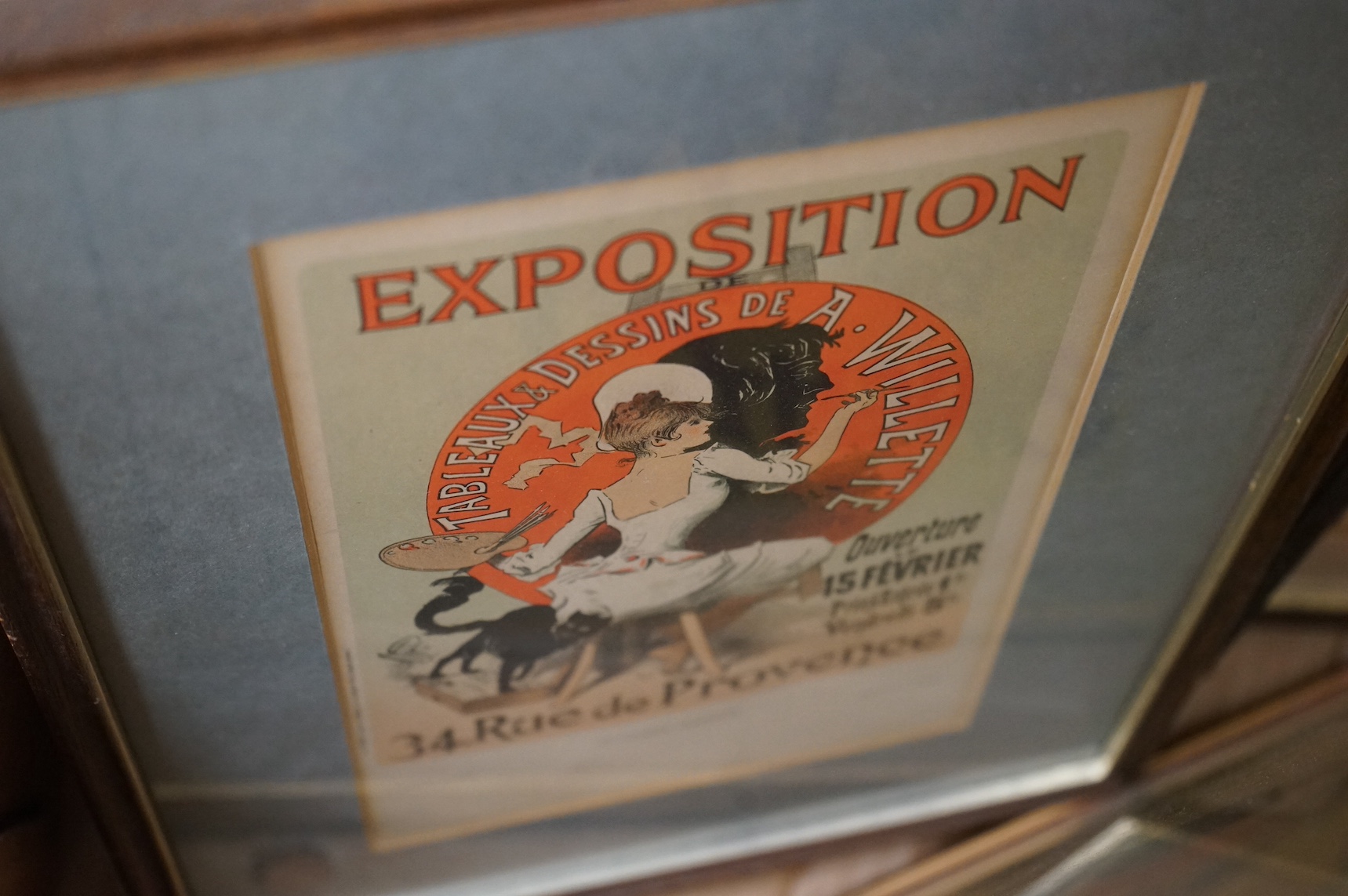 A large collection of late 19th and early 20th century Art Nouveau figural lithographs, mostly French. Condition - poor/fair